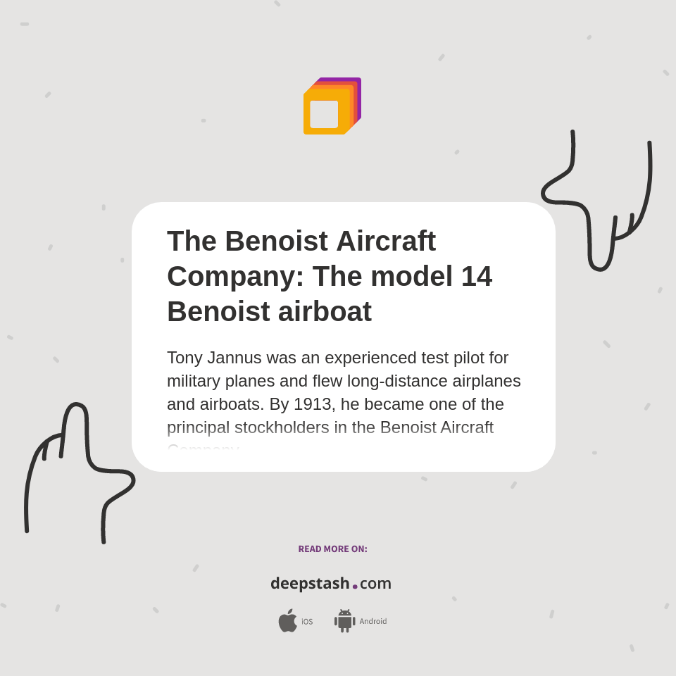 The Benoist Aircraft Company The model 14 Benoist airboat Deepstash