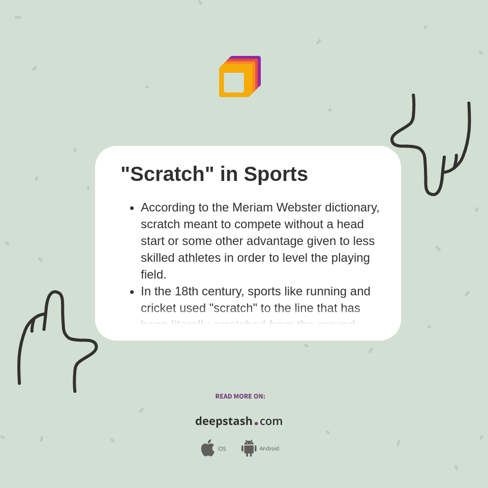 "Scratch" in Sports Deepstash