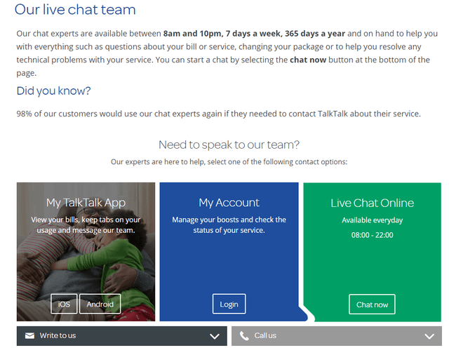 Talk Talk live chat? — Digital Spy