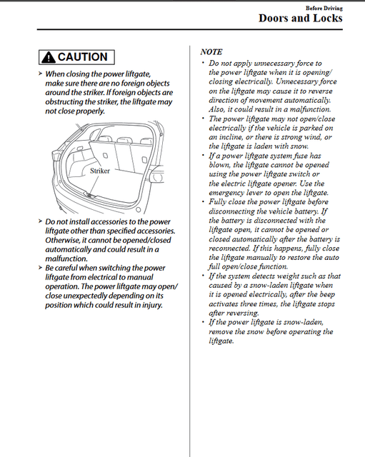 17 cx5 trunk door won't open, 3 quick beeping sound, any idea? Mazdas247