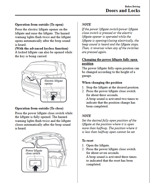 17 cx5 trunk door won't open, 3 quick beeping sound, any idea? Mazdas247