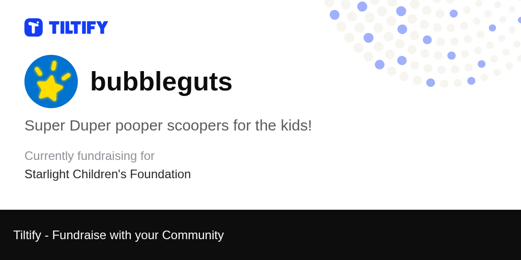 Tiltify Super Duper pooper scoopers for the kids!