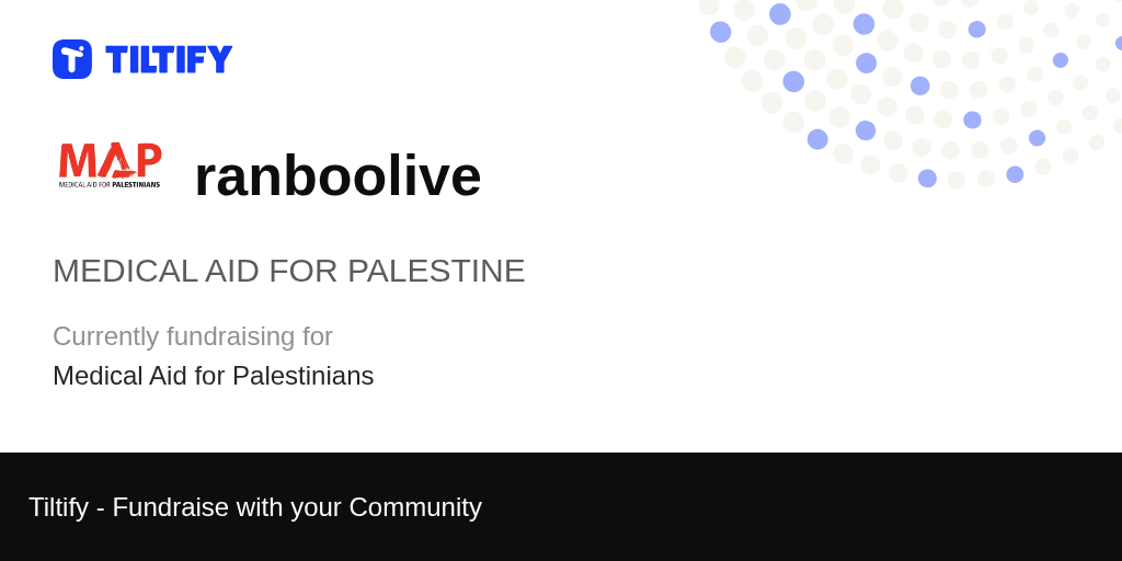 Tiltify MEDICAL AID FOR PALESTINE