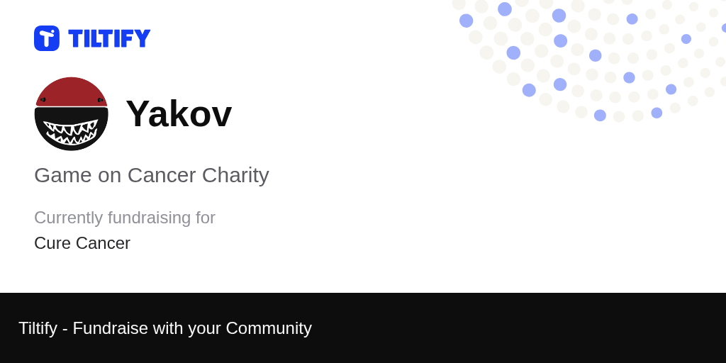Tiltify Game on Cancer Charity
