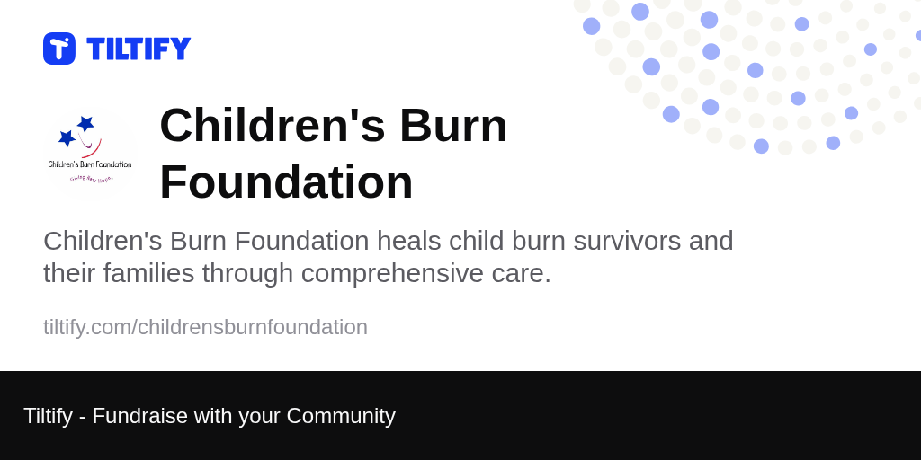 Tiltify Children's Burn Foundation