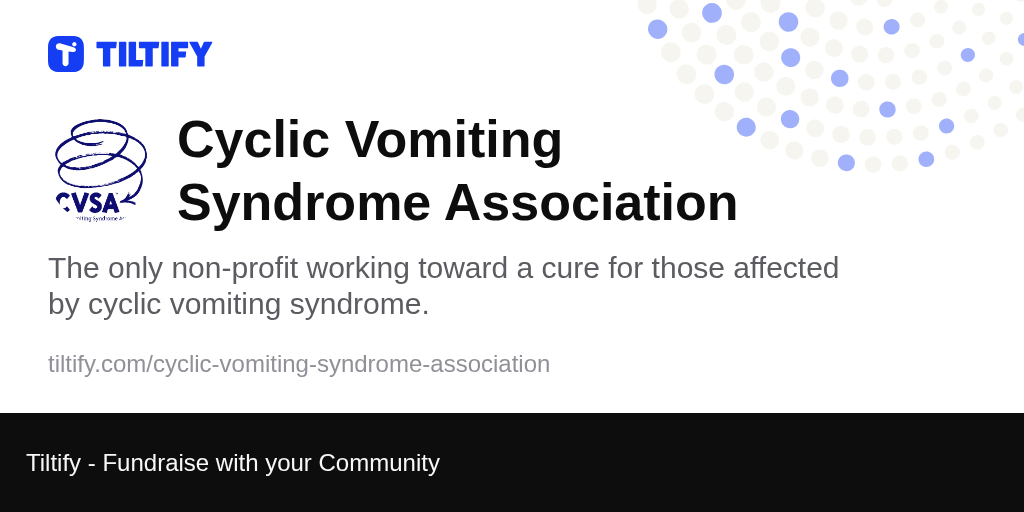Tiltify Cyclic Vomiting Syndrome Association