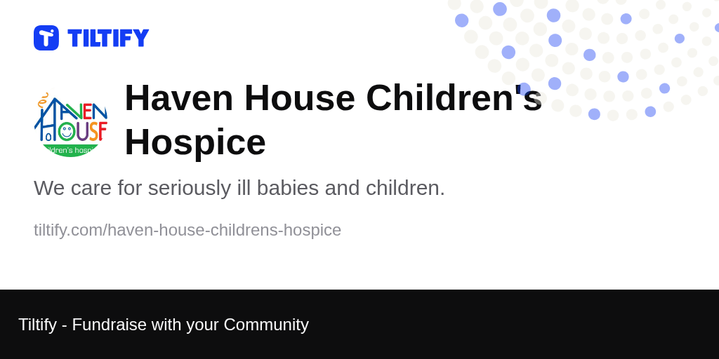 Tiltify Haven House Children's Hospice
