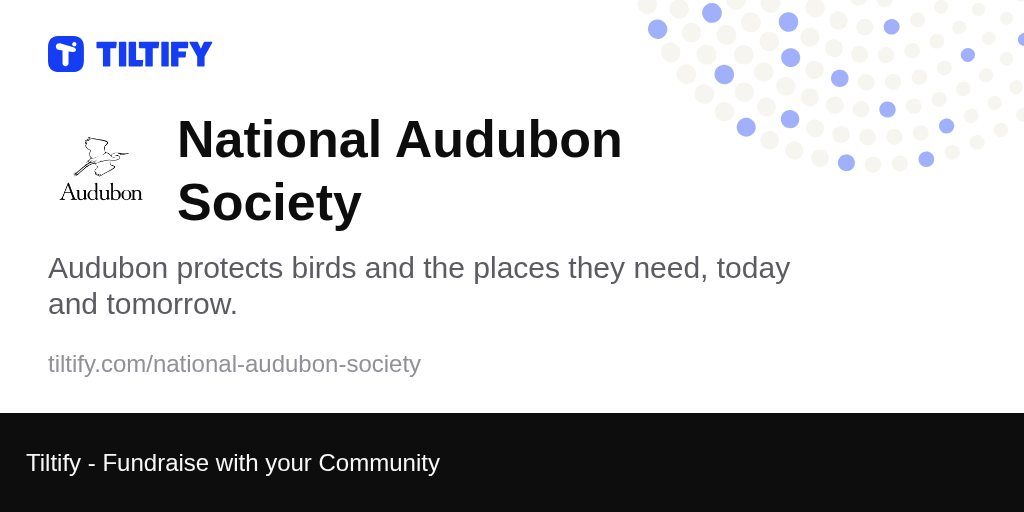 Tiltify National Audubon Society
