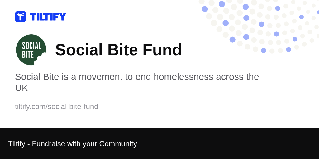 Tiltify Social Bite Fund