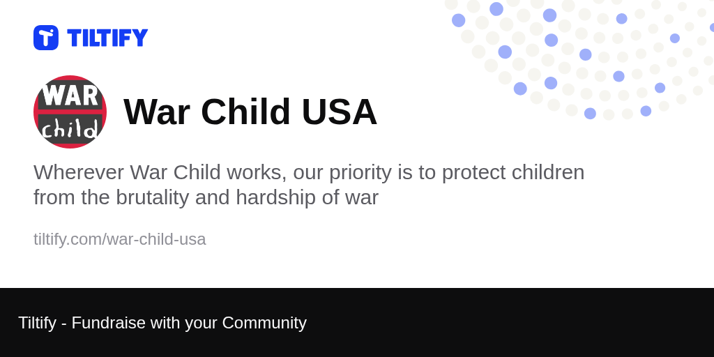 Tiltify War Child USA
