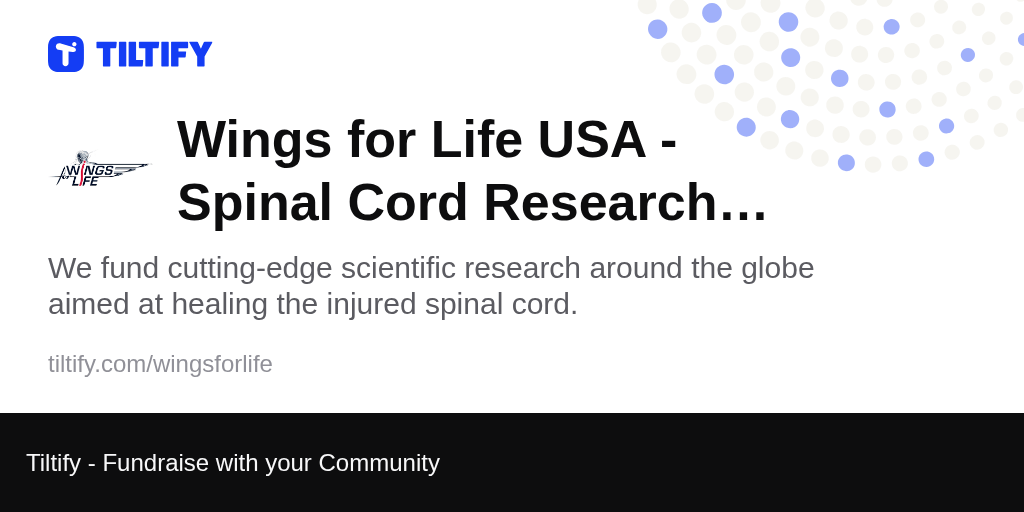 Tiltify Wings for Life USA Spinal Cord Research Foundation, Inc.