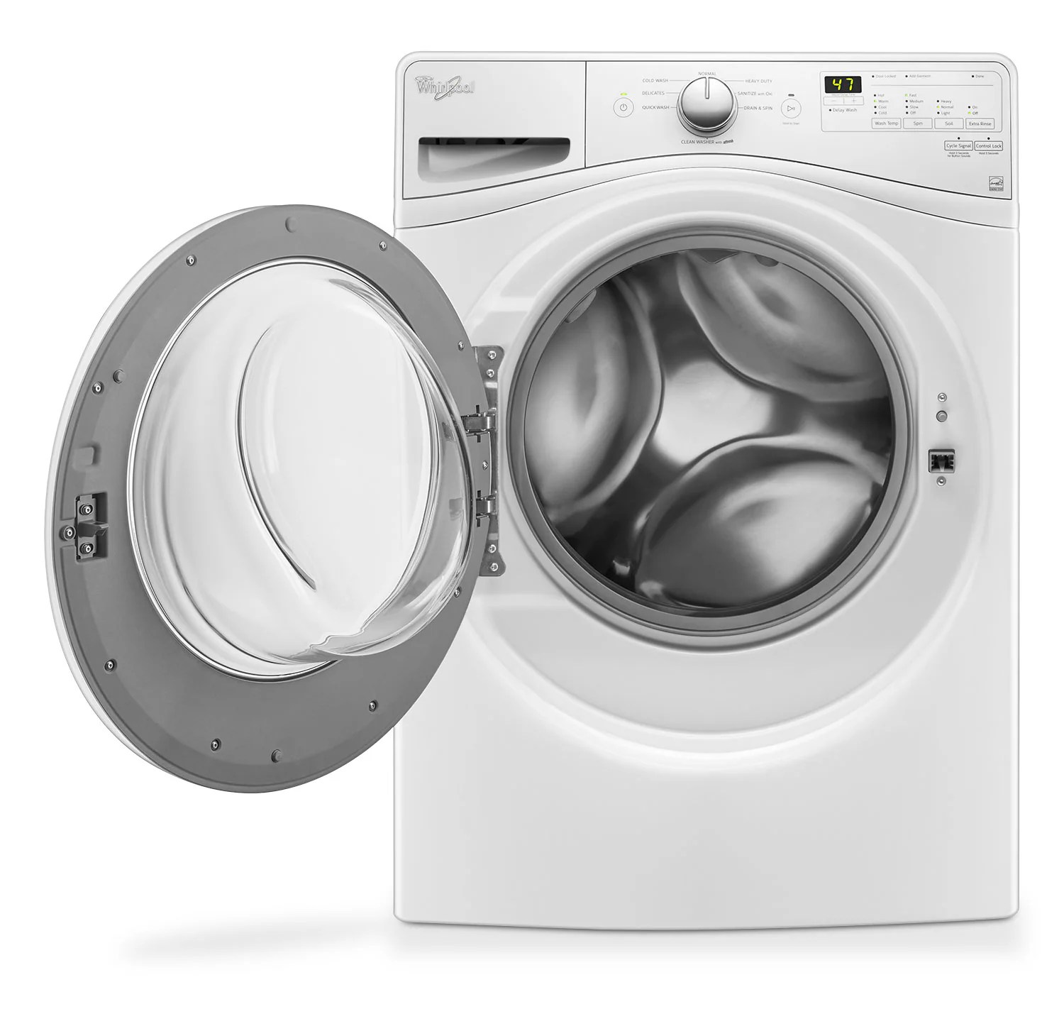 Whirlpool 5.2 Cu. Ft. FrontLoad Washer and 7.4 Cu. Ft. Electric Dryer