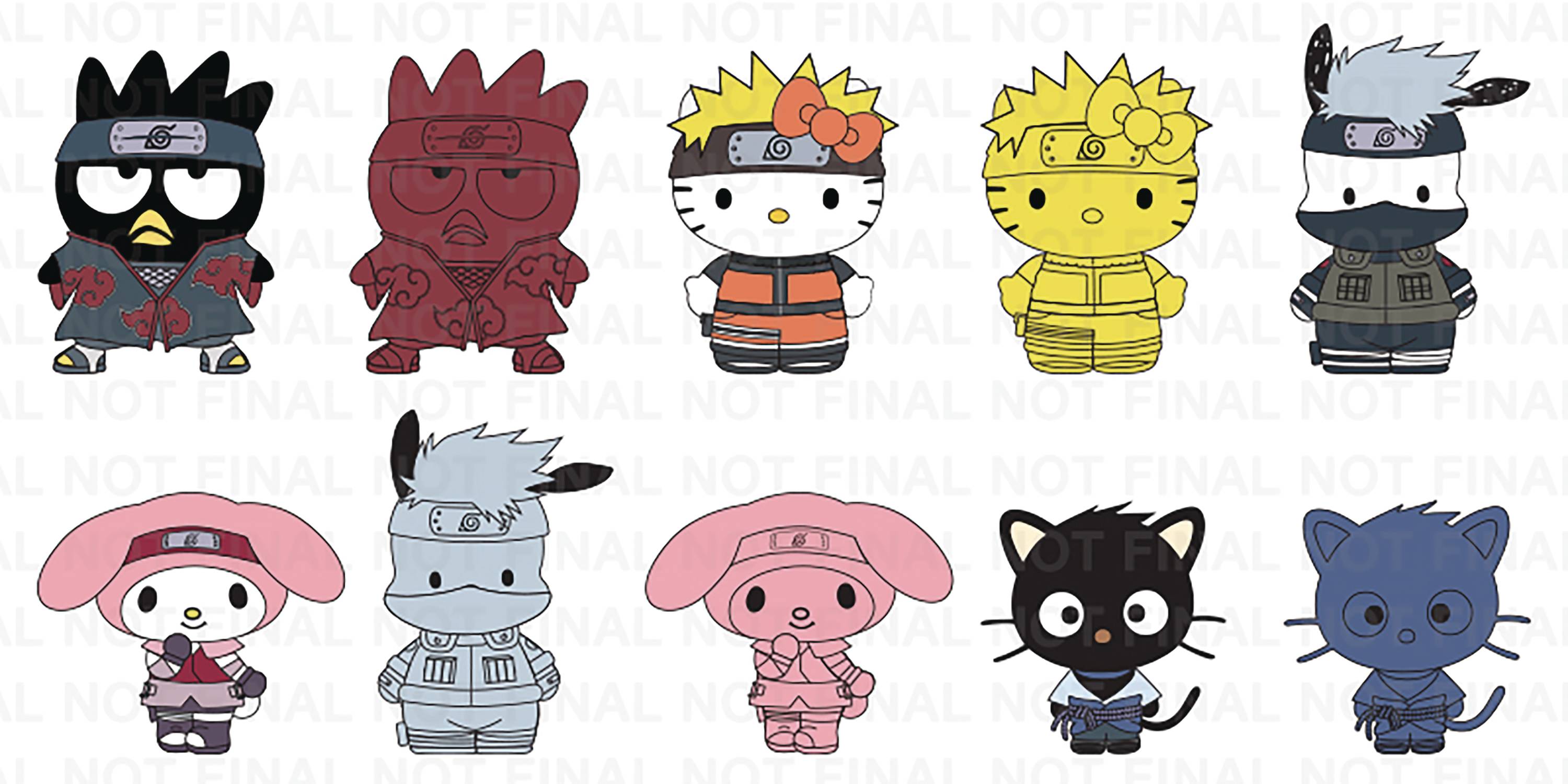 OCT208626 NARUTO X HELLO KITTY ENAMEL PINS 20PC BMB DS Previews World