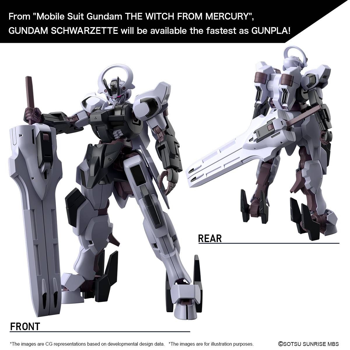 MAR239775 GUNDAM WITCH FROM MERCURY 25 GUNDAM SCHWARZETTE 1/144 KIT