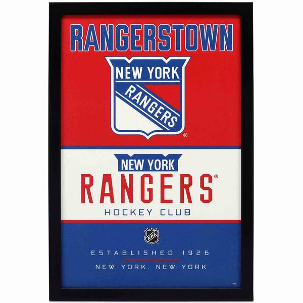 APR238897 NEW YORK RANGERS FRAMED WOOD WALL DECOR Previews World