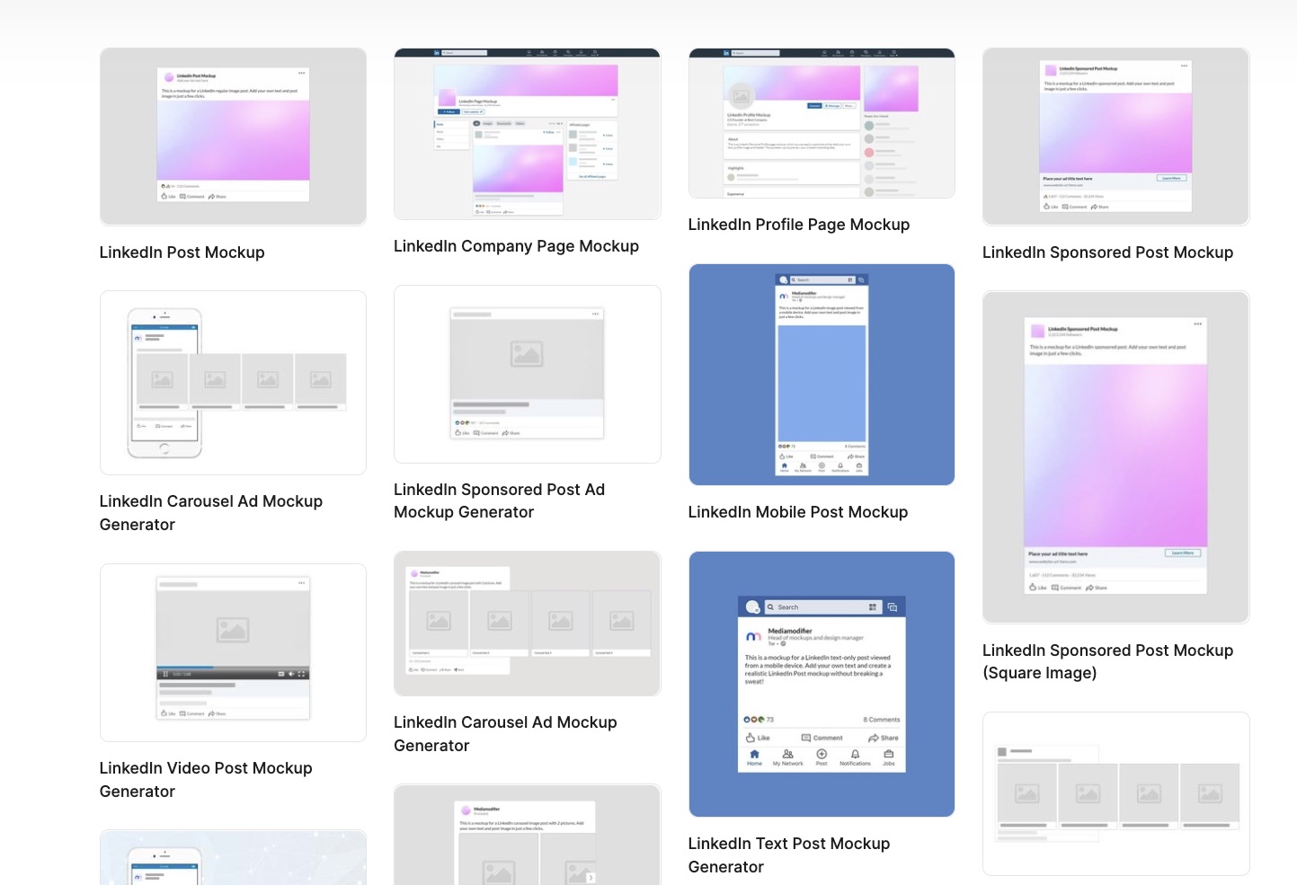 LinkedIn Carousel Ad Mockup Generator