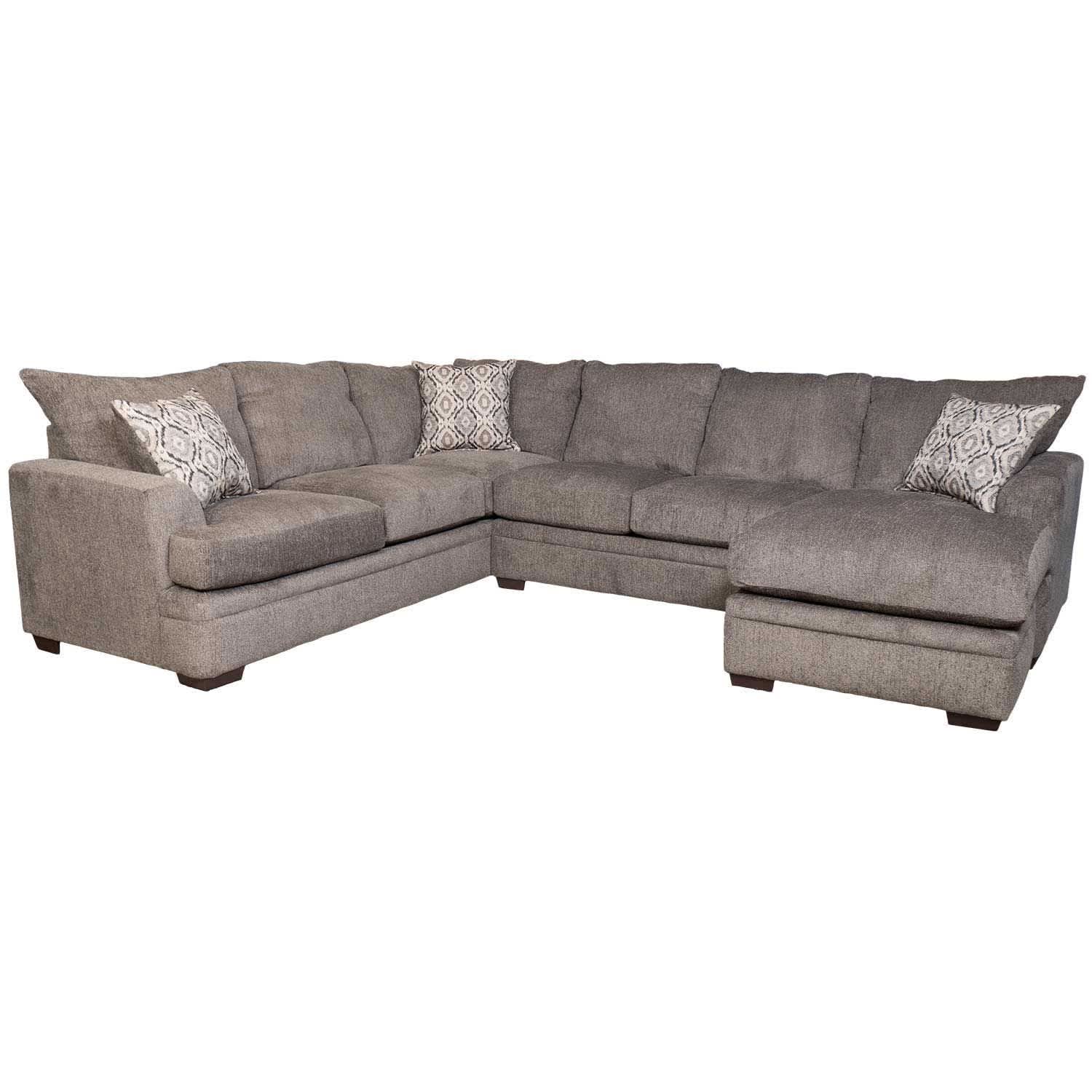 Peak Living 68001664 Cornell Pewter Chaise Sectional PriceCo