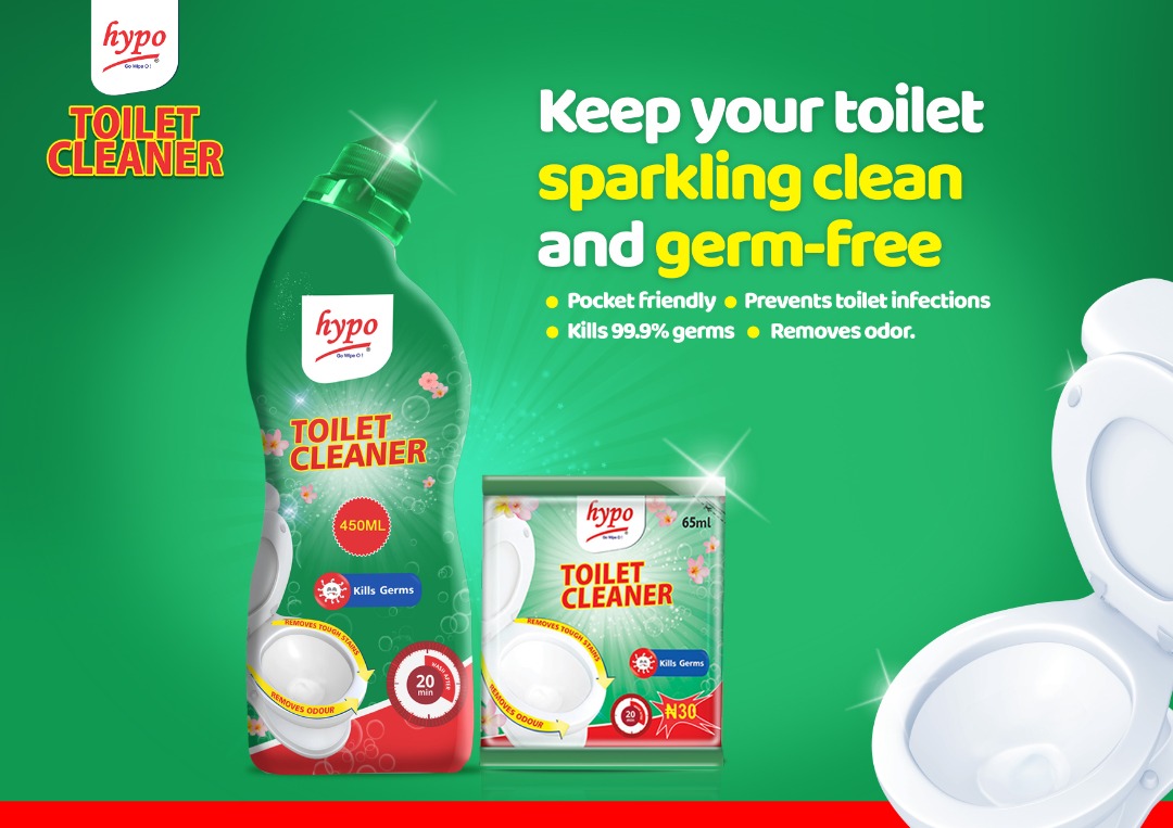 Keep your toilets clean and germfree with Hypo cleaner