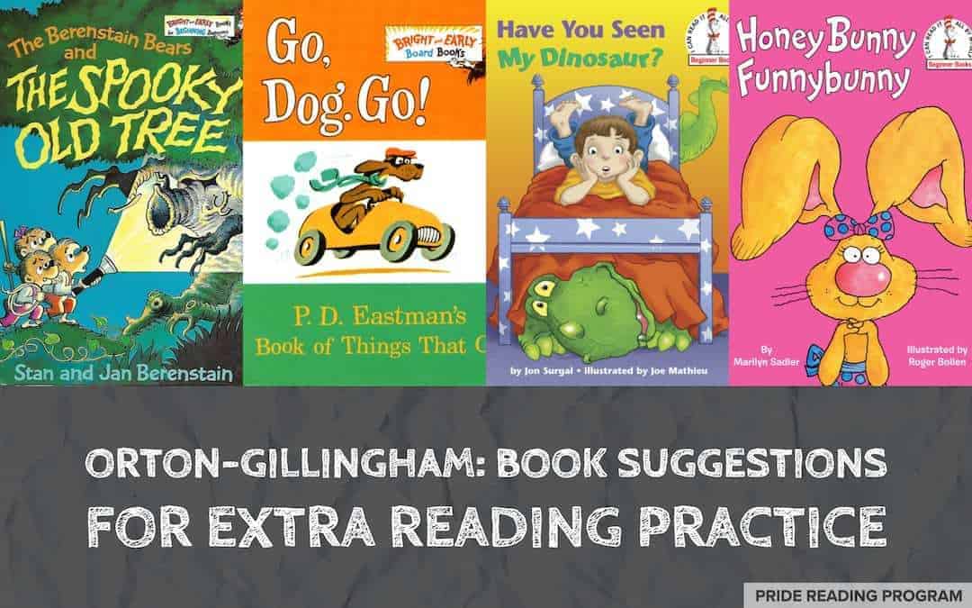 Orton Gillingham Book Suggestions for Extra Reading Practice