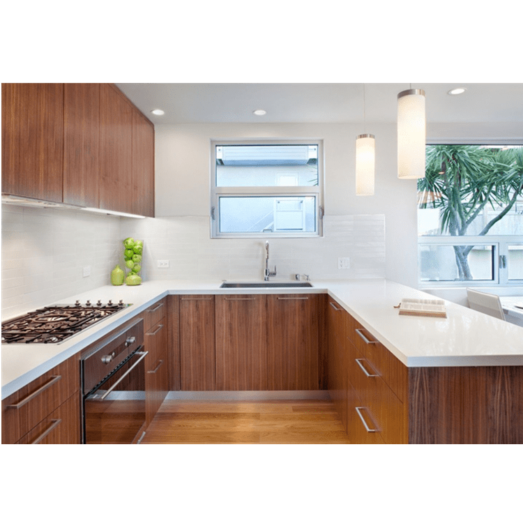 commercial high quality timber veneer finish kitchen