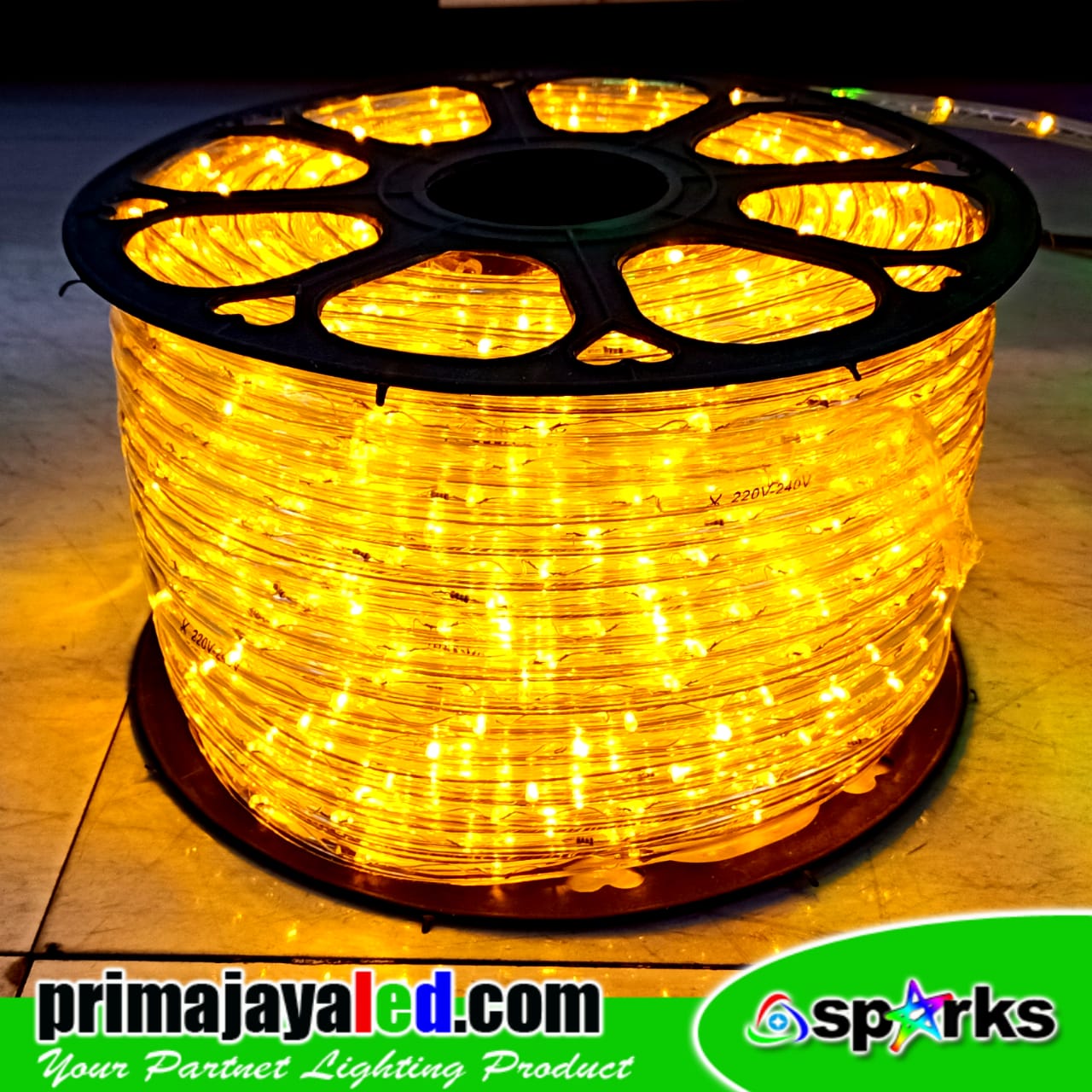 Selang LED Bulat Kuning • Prima Jaya LED