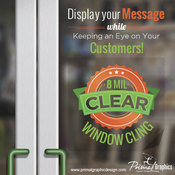 Custom Printed Window Clings in San Diego County