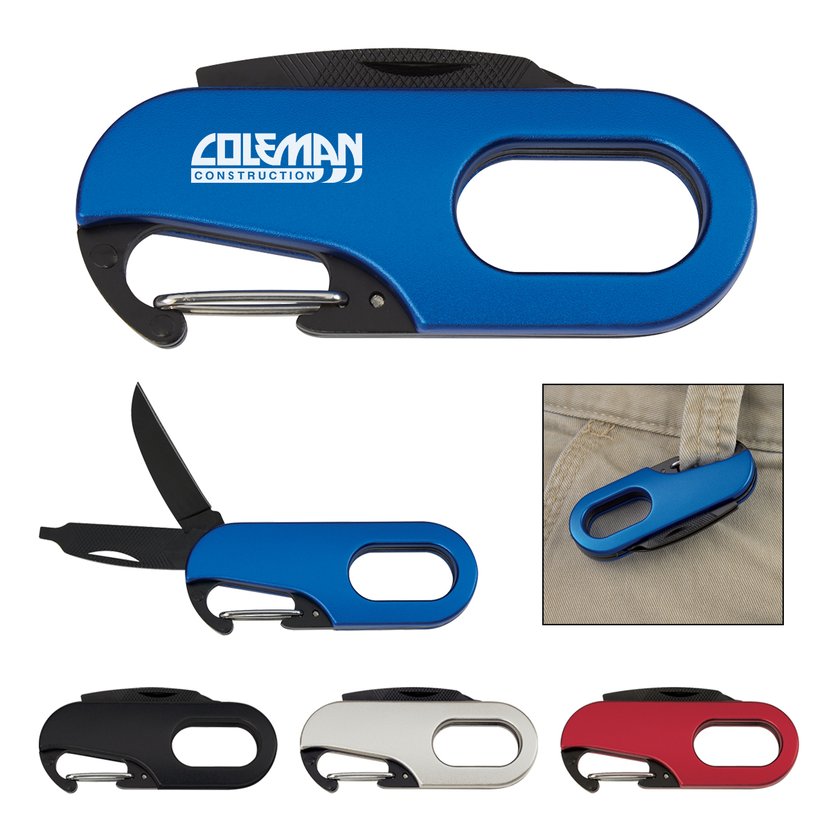 Aluminum Multitool With Carabiner Primary Distributors LTD.
