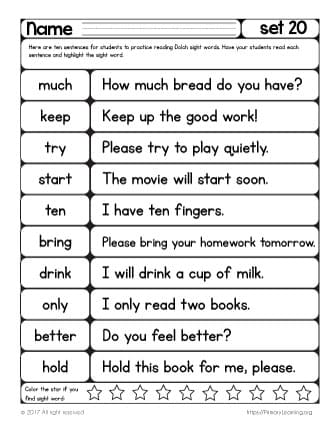 Sight Words Reading Practice | List 6 | Primarylearning.org