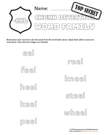 EEL Family Words | Chunk Detective | PrimaryLearning.Org