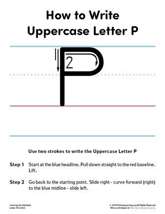 Uppercase P Cursive