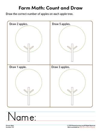 Count and Draw Worksheet | PrimaryLearning.org