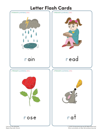 Letter R Flashcards | PrimaryLearning.Org