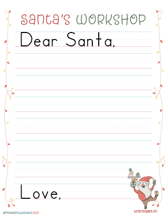 Letter to Santa Template | PrimaryLearning.Org