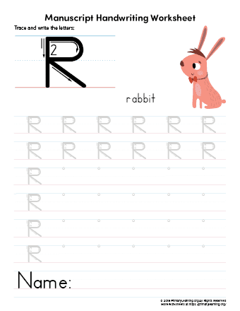 Writing and Tracing Letter R | PrimaryLearning.org