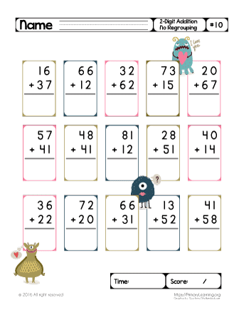 Two Digit Addition (No Regrouping) #10 | PrimaryLearning.Org