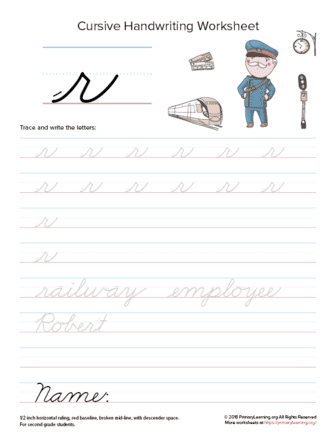 Cursive Lowercase R