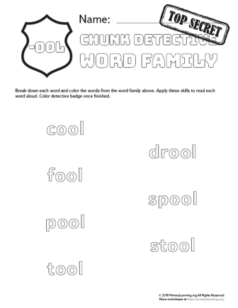 OOL Family Words | Chunk Detective | PrimaryLearning.Org