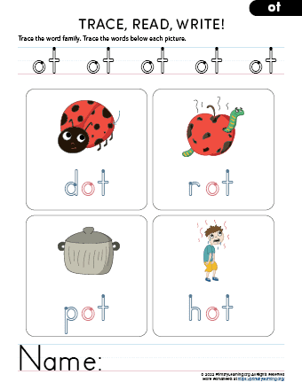OT Family Words Activity | PrimaryLearning.Org