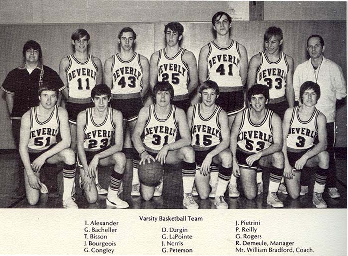 1972 Beverly High School Boys Basketball Team