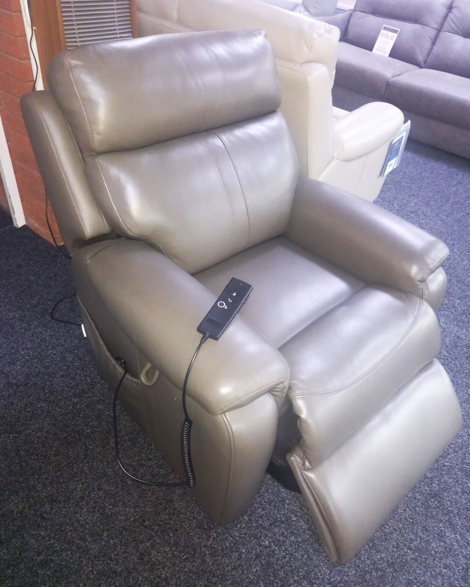 LaZBoy Leather Power Chair Recliner & Uplift Sofa