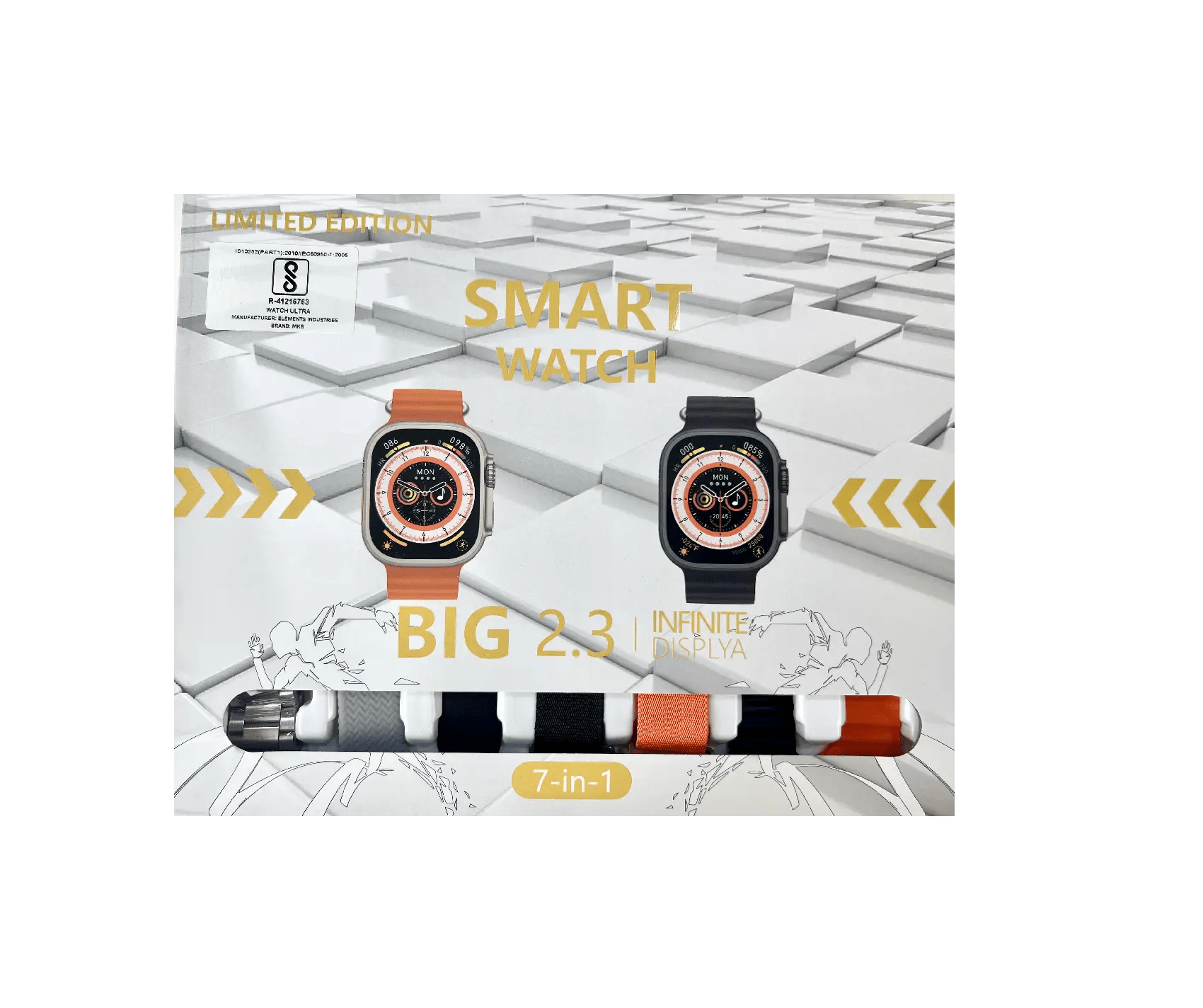 Ultra Series with Two Smartwatch + 7 Straps Combo Prima Wearables