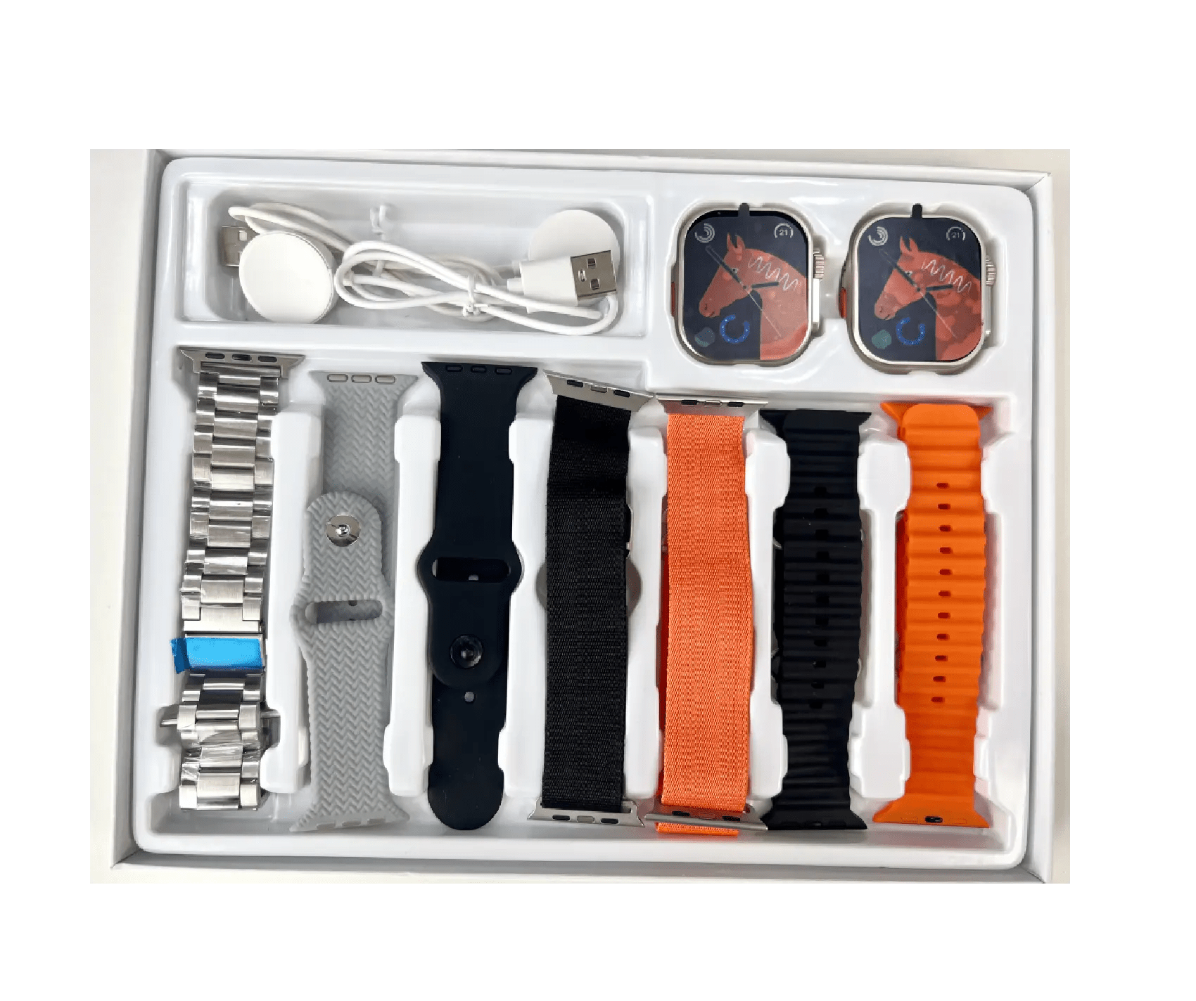 Ultra Series with Two Smartwatch + 7 Straps Combo Prima Wearables