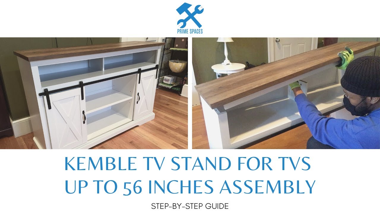 Walker Edison 52" Farmhouse Sliding Double Barn Door TV Console