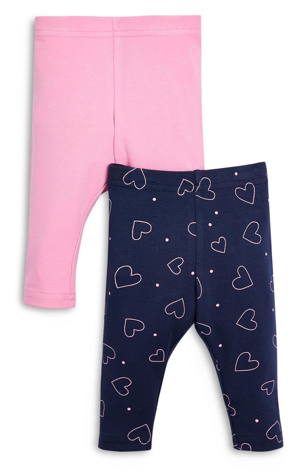Leggings rose et bleu marine bébé fille Vêtements bébé