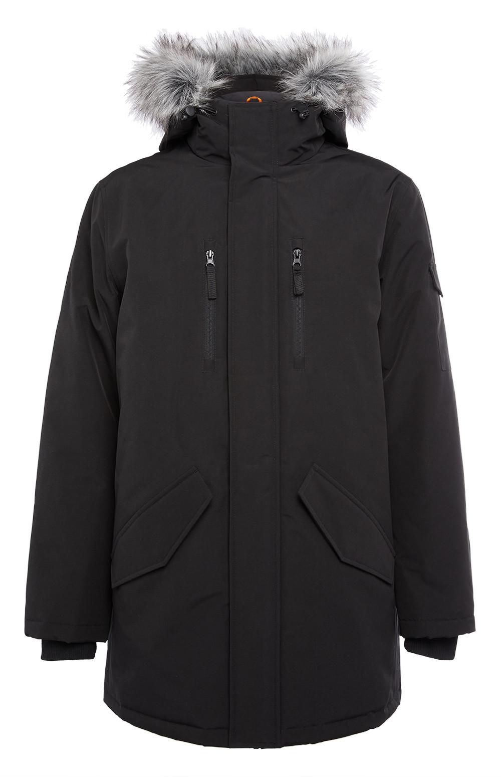 Black Long Badged Parka Parka & Puffer Men's Coats & Jackets Men