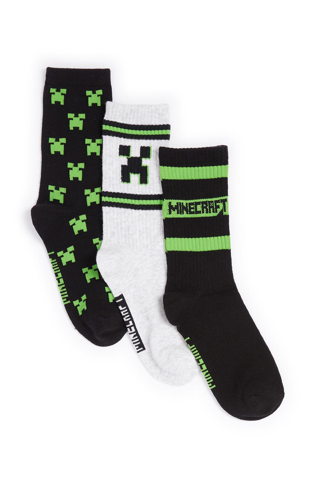 Boys Minecraft Socks 3 Pack Kids Accessories Kids Clothes All