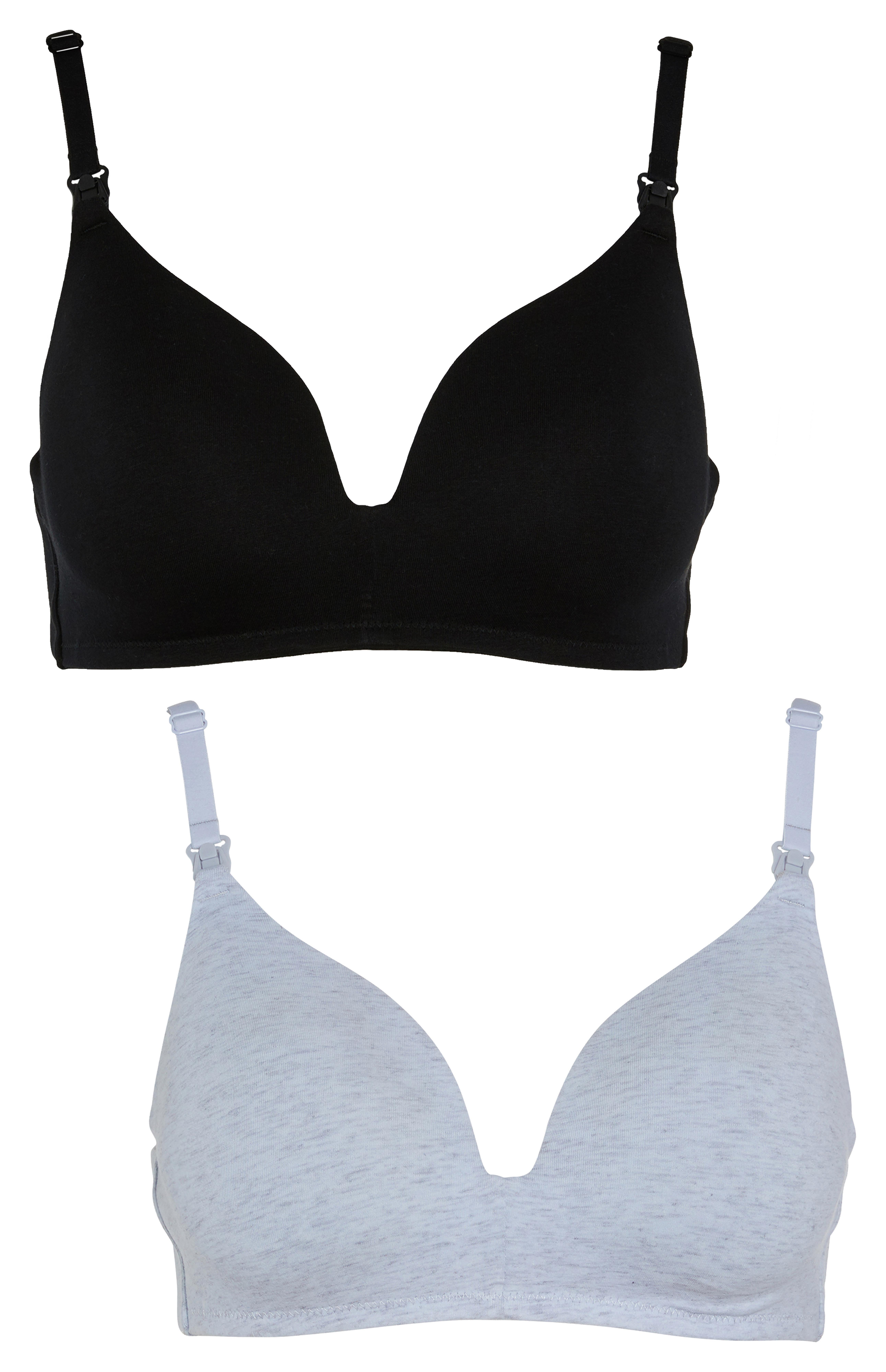 Maternity Black and White Cotton Bras 2 Pack Bras Lingerie