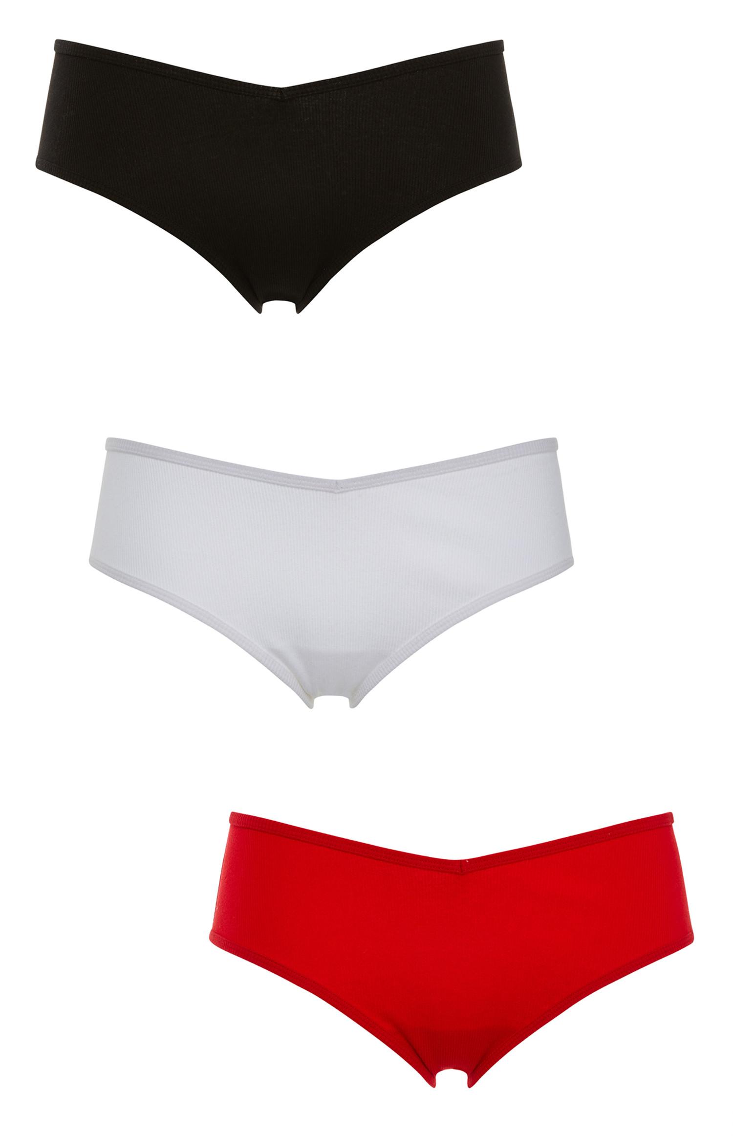 Mixed Colour Hipster Core Briefs 3 Pack Briefs & Knickers Lingerie & Underwear Women's