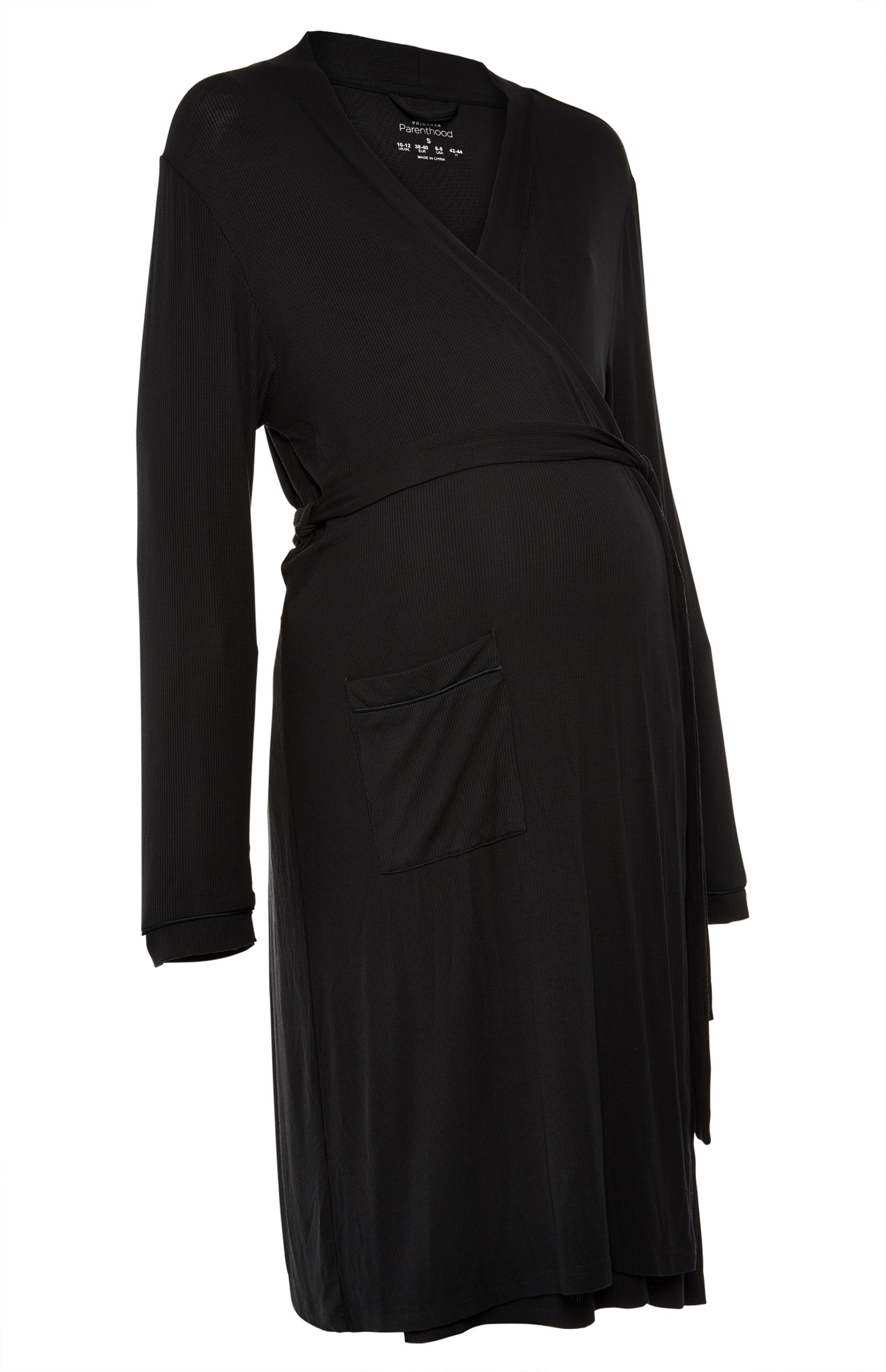 Black Maternity Rib Robe Women's Pyjamas Women's Clothing Our