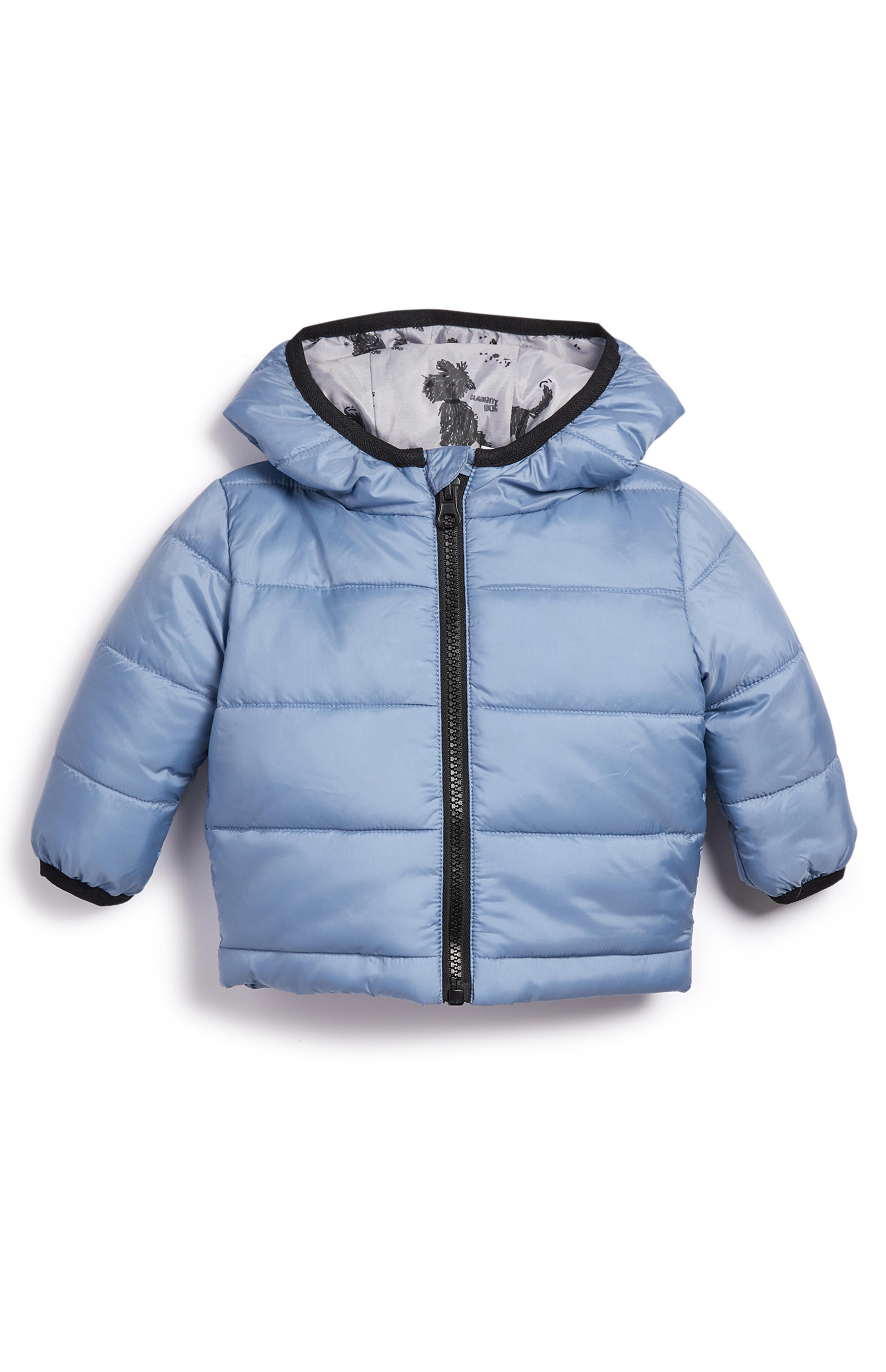 Baby Boy Blue Padded Dog Print Coat Baby Boy Clothes Baby & Newborn